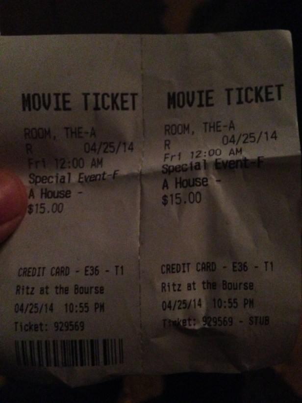 movie ticket_the room